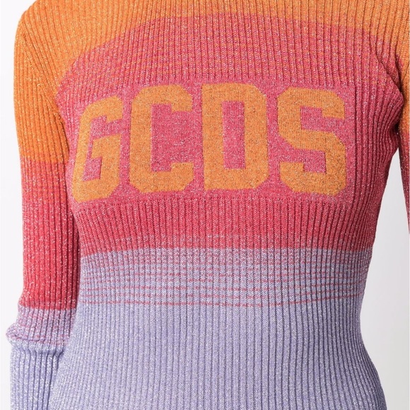 GCDS Ribbed Knit Bodycon Dress - Picture 6 of 9